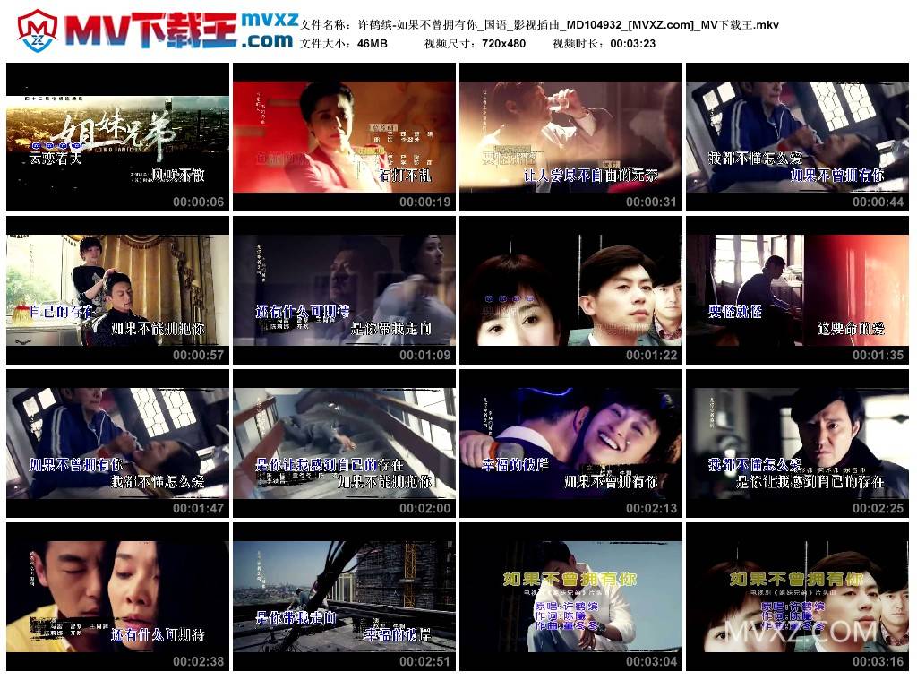 许鹤缤-如果不曾拥有你_国语_影视插曲_MD104932